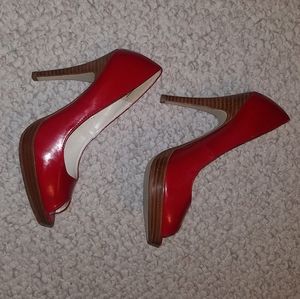 Red Mossimo pumps, NWOT + Box